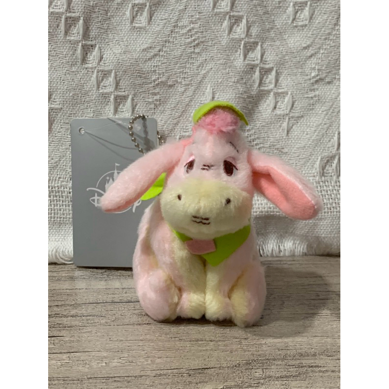 日本迪士尼商店 Disney Store 小熊維尼 驢子 屹耳 頭頂一顆麻糬 粉紅櫻花 和菓子麻糬系列 毛絨 吊飾