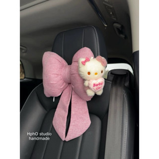 日式蝴蝶結🎀車用頸枕Hello kitty汽車頭枕 靠枕 車枕頭 kt護頸枕（一個）