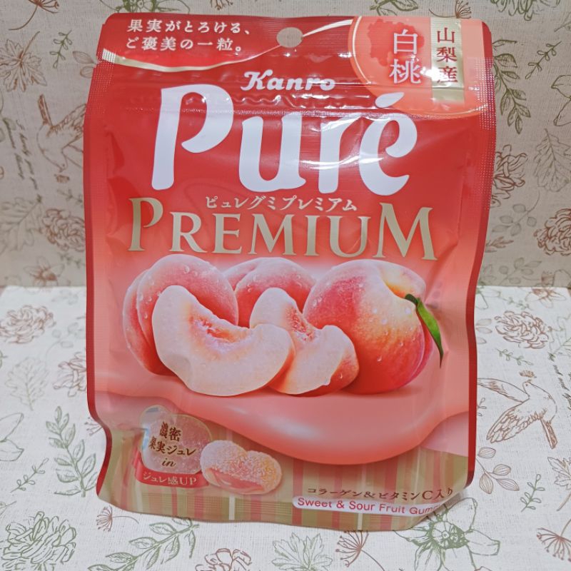 【️全新現貨】kanro 甘樂 PURE PREMIUM 白桃 果醬軟糖 夾心軟糖 日本零食