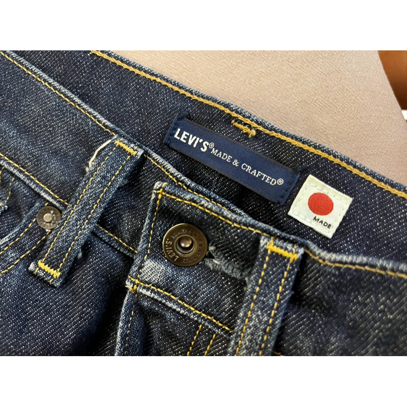 二手Levis LMC MIJ日本製 高腰修身窄管 牛仔長褲 靛藍赤耳 原色