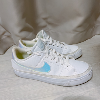 二手🌈【NIKE COURT LEGACY NN WMNS】白色 漸層 珠光｜炫彩 雷射 女鞋 FD0820-100