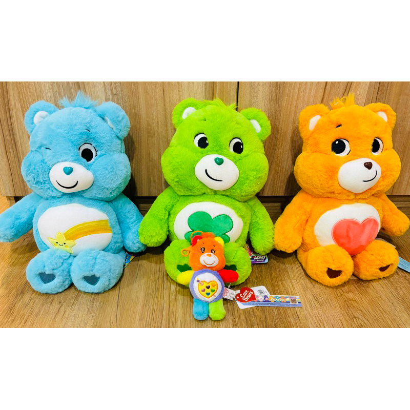 《LEO》Care Bears 多愛熊 彩虹熊 易怒熊 藍色 綠色 橘色 45cm 超大 絨毛娃娃 天空藍