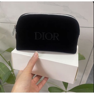 Dior迪奧半月化妝包黑絲絨
