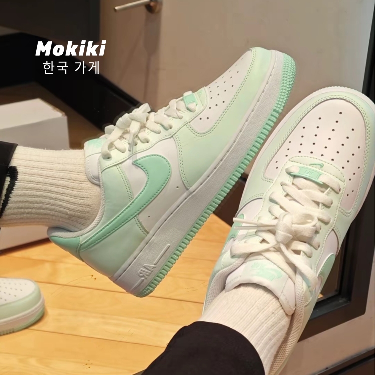 韓國代購【附小票】 Nike Air Force 1 綠白  板鞋 休閒鞋 男女款 FZ4123-394