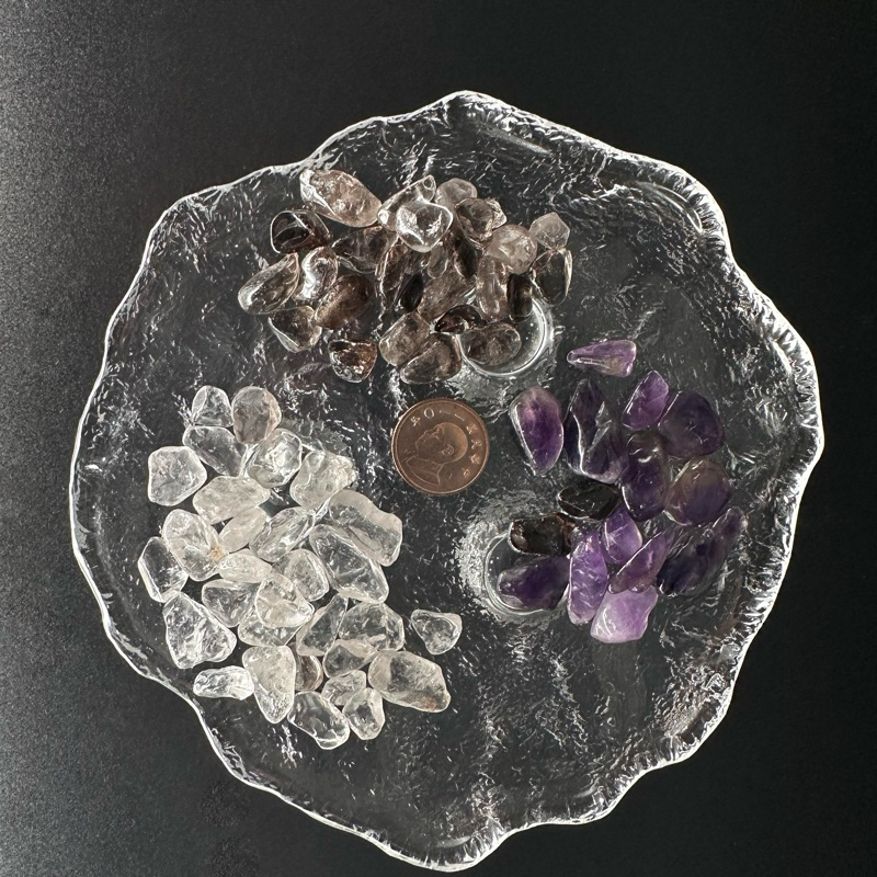 【Mars Crystal 】天然水晶碎石/水晶碎石/水晶消磁/消磁碗/白水晶/茶水晶/紫水晶