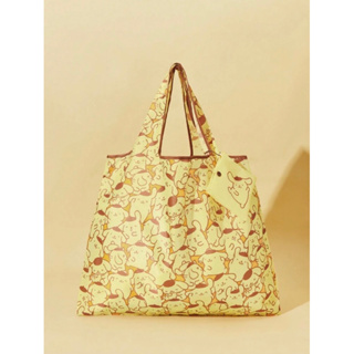 現貨 三麗鷗 布丁狗黃色可摺疊便攜手提袋 收納購物袋