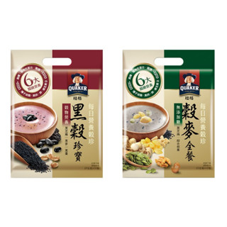 桂格 營養榖珍麥片-穀麥全餐無添加糖23g/黑穀珍寶27g/單包