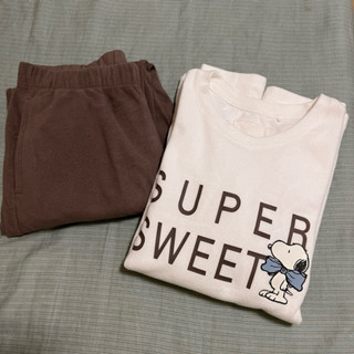 Lativ 史努比 snoopy Fleece 舒適優雅居家套裝 珊瑚絨睡衣 休閒套裝 L