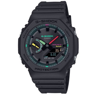 【聊聊甜甜價】CASIO G-SHOCK 農家橡樹 太陽能x藍牙連線 時尚螢光色彩 雙顯腕錶 GA-B2100MF-1A