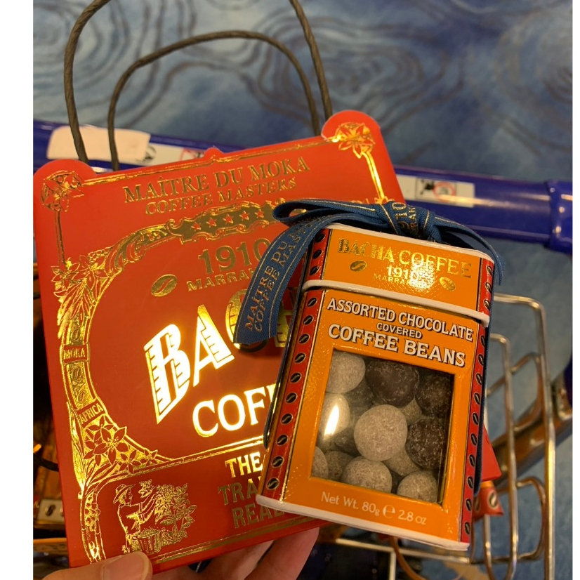 牛奶巧克力咖啡豆 現貨!!新加坡直飛代購!!BACHA精品咖啡 精緻咖啡豆 綜合巧克力/牛奶巧克力/黑巧克力 附緞帶提袋