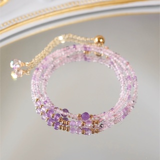 超七 紫水晶 三圈 設計款 手串 手鍊 項鍊 天然水晶 現貨