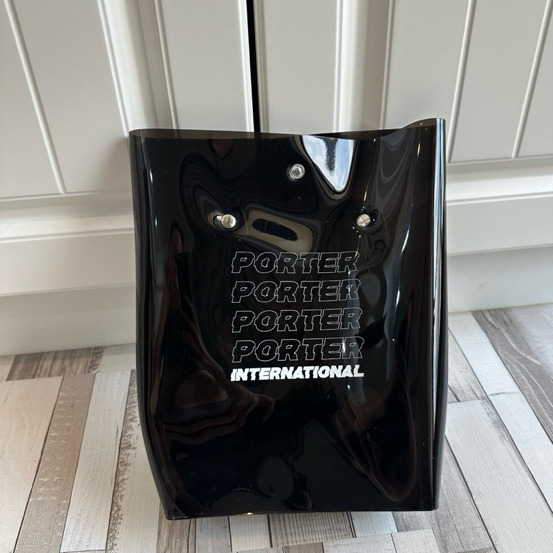日本porter PVC bag 黑色透明側背包