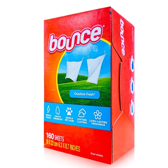 【蓁寶貝】美國代購 100%正品 Bounce 戶外清香烘衣紙柔軟片 去靜電紙 橘盒清新香 160張