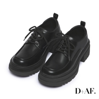D+AF [現貨快出] 大尺碼 厚底鞋 厚底 寬頭鞋 鬆糕鞋 德比鞋 楔型鞋 2色 [優質首選] 1001-9