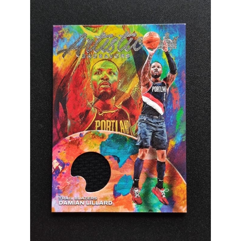 油畫卡 球衣卡 2022-23 Panini Court Kings Damian Lillard Game Worn