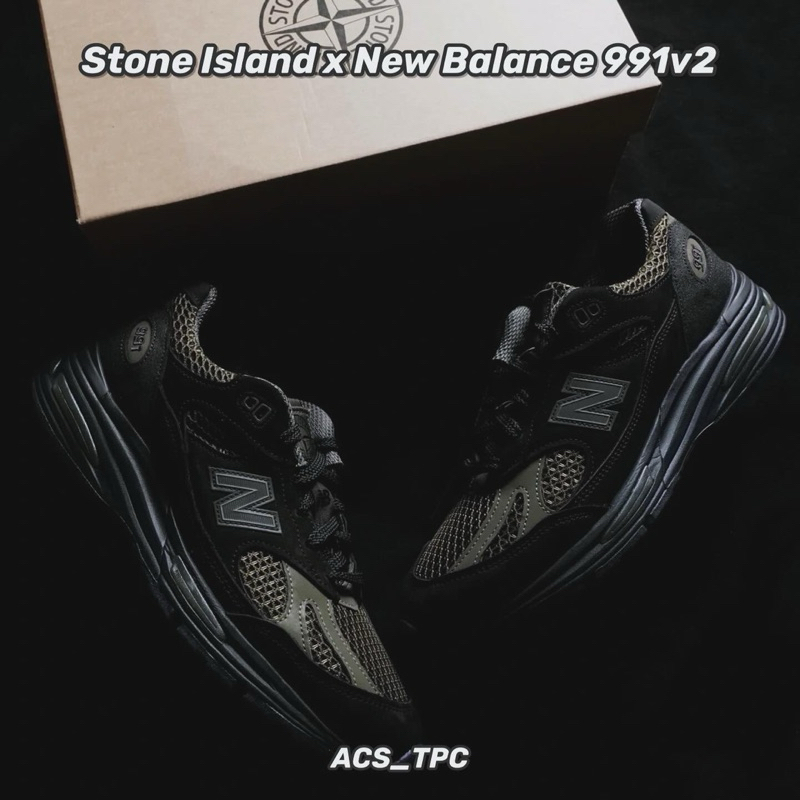 stone island x new balance 991 v2 跑步鞋 登山鞋 孤僻 男女鞋 情侶鞋 透氣 氣墊