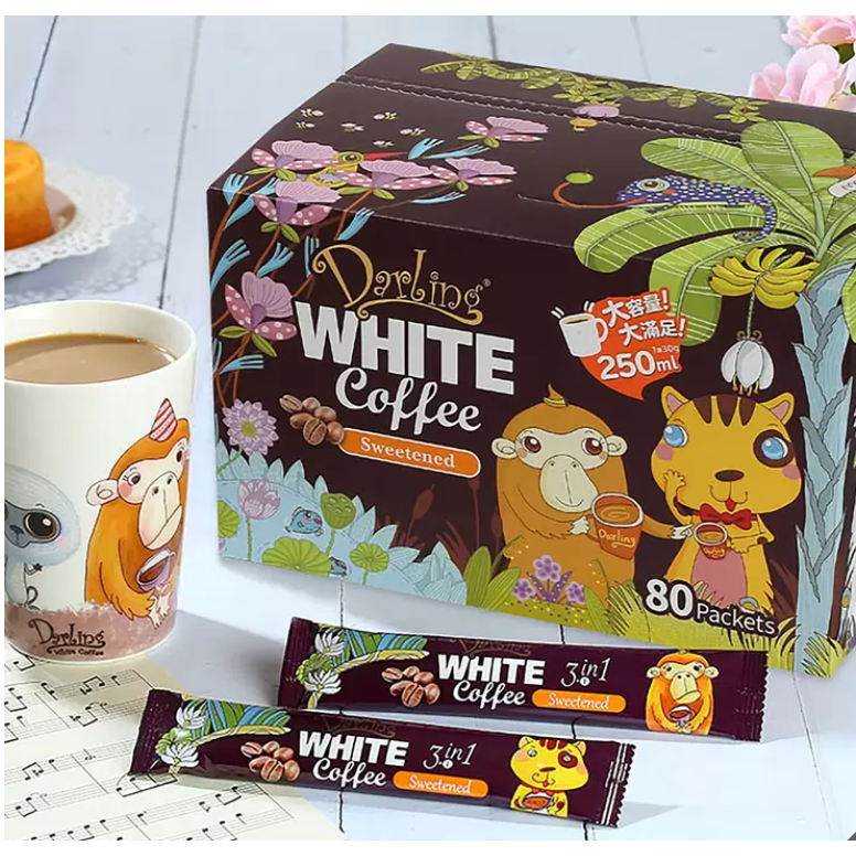 限量↘親愛的白咖啡💕 二合一 白咖啡/ 80包 / 隨手包 *馬來西亞白咖啡 【小李子的家】💕好市多*正品公司貨