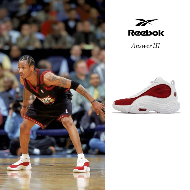 REEBOK 籃球鞋 Answer III 男鞋 白 紅 戰神 Allen Iverson 艾佛森