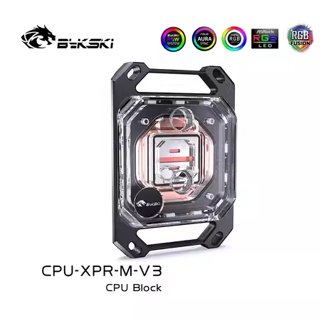 Bykski CPU-XPR-M-V3 CPU水冷頭 Intel12/13代  2011 2066腳位 AM4/5