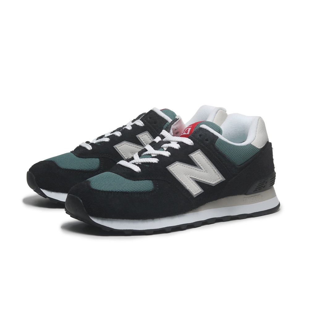 NEW BALANCE 休閒鞋 NB 574 黑灰綠 麂皮 復古 慢跑鞋 男 U574MGH