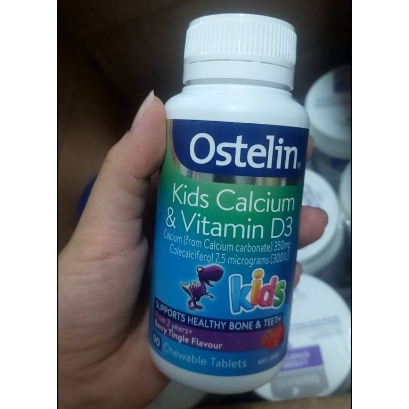 🇦🇺澳洲Ostelin 恐龍兒童鈣+D3 咀嚼錠 (90粒) （莓果口味）