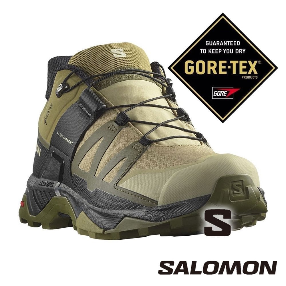 【SALOMON 法國】男低筒登山鞋GT X ULTRA 4『岩綠/橄綠/黑』474529