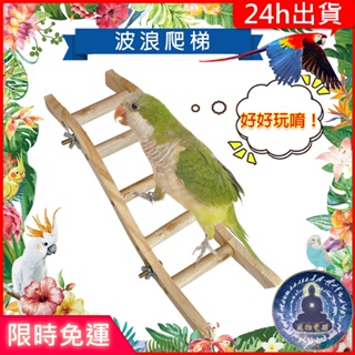 【寵物覺醒24h出貨】鸚鵡用品多尺寸原木樓梯鸚鵡玩具倉鼠玩具倉鼠用品小寵黃金鼠布丁鼠