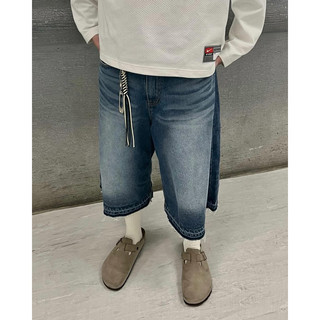 SLC I Washed cutting bermuda denim half pants / 2color