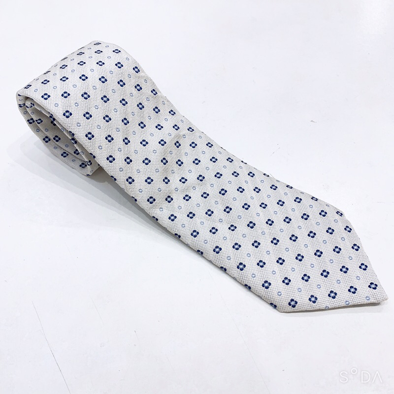 🔹Sistar🔹全新🇮🇹 Aquascutum雅格獅丹 100%蠶絲 🇮🇹義大利製 精緻滿版花紋領帶 領結 西裝 西服