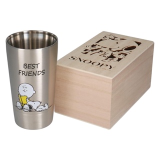 日本山加 YAMAKA 日本製 Snoopy 史努比 不鏽鋼隨行杯 (附木箱) 350ml 友誼 SJ21818