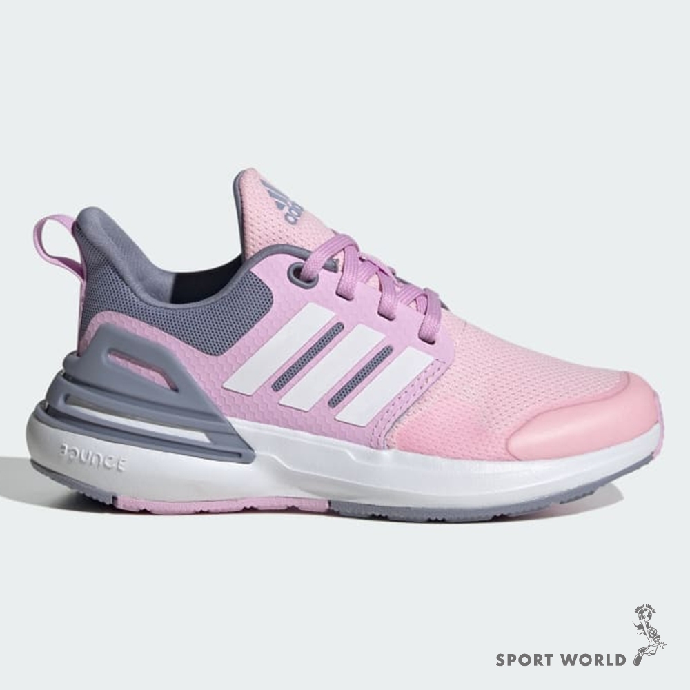 Adidas 慢跑鞋 女鞋 大童鞋 緩衝 RAPIDASPORT 粉【運動世界】IF8554