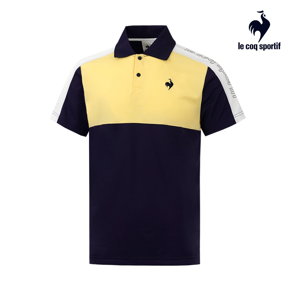 【LE COQ SPORTIF 法國公雞】運動TRAINING短袖POLO衫-男款-丈青色-LWT21843