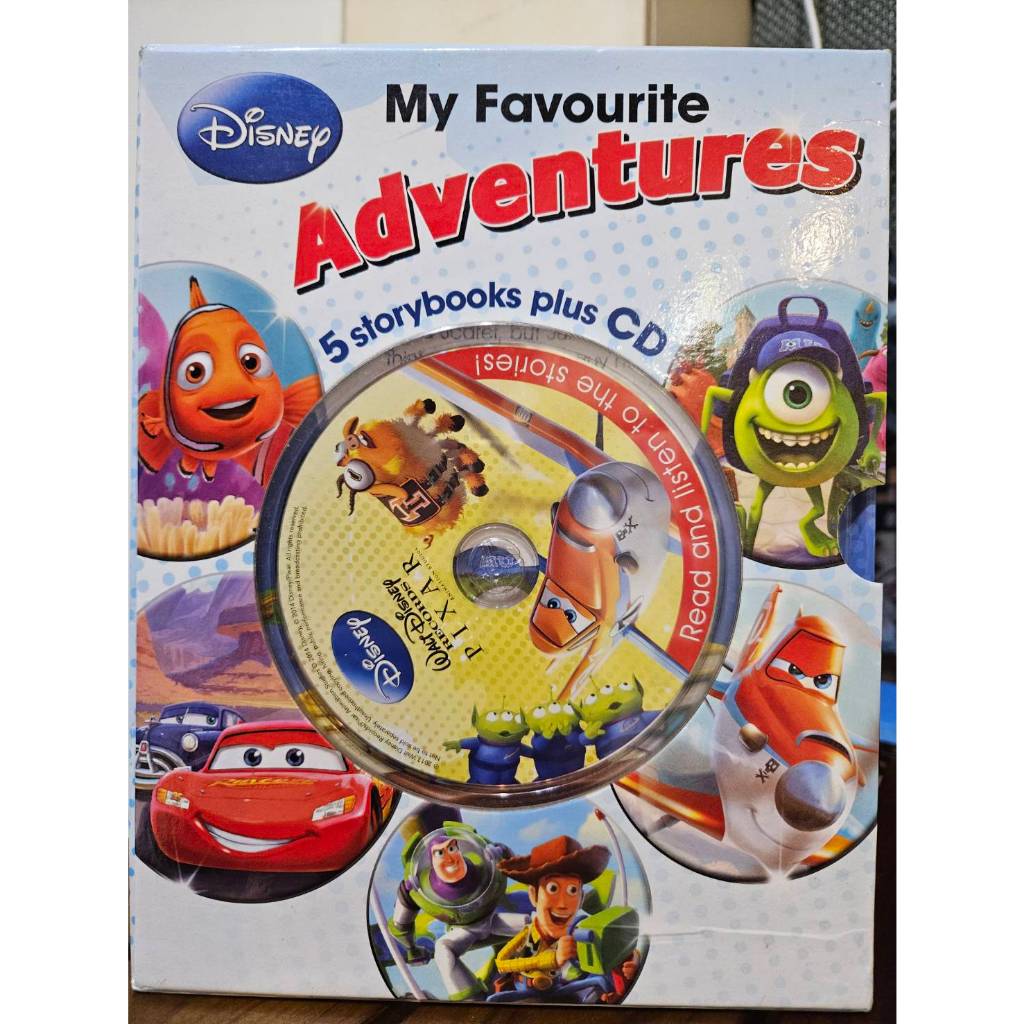 Disney 迪士尼皮克斯精裝有聲套書附原版CD 2104版 怪獸大學 閃電麥坤 玩具總動員 海底總動員 NEMO