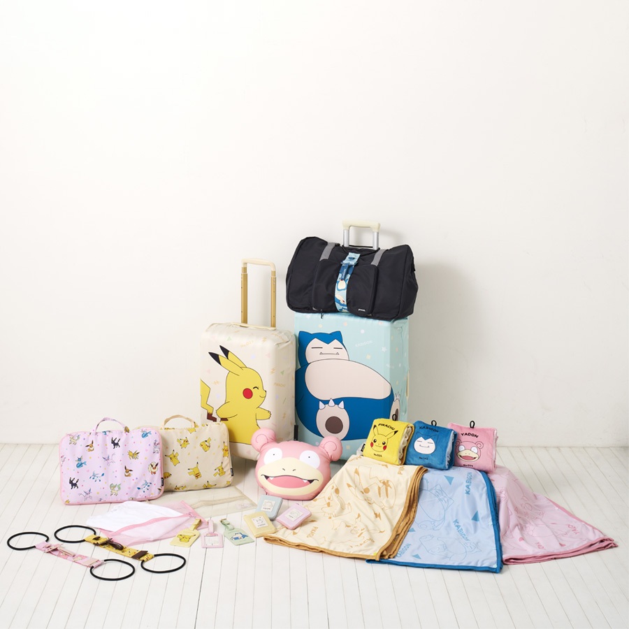 【Cho日本動漫代購】預購 日本寶可夢 旅行用品周邊 卡比獸 皮卡丘 呆呆獸 伊布 毛毯 吊牌 行李箱套 收納包