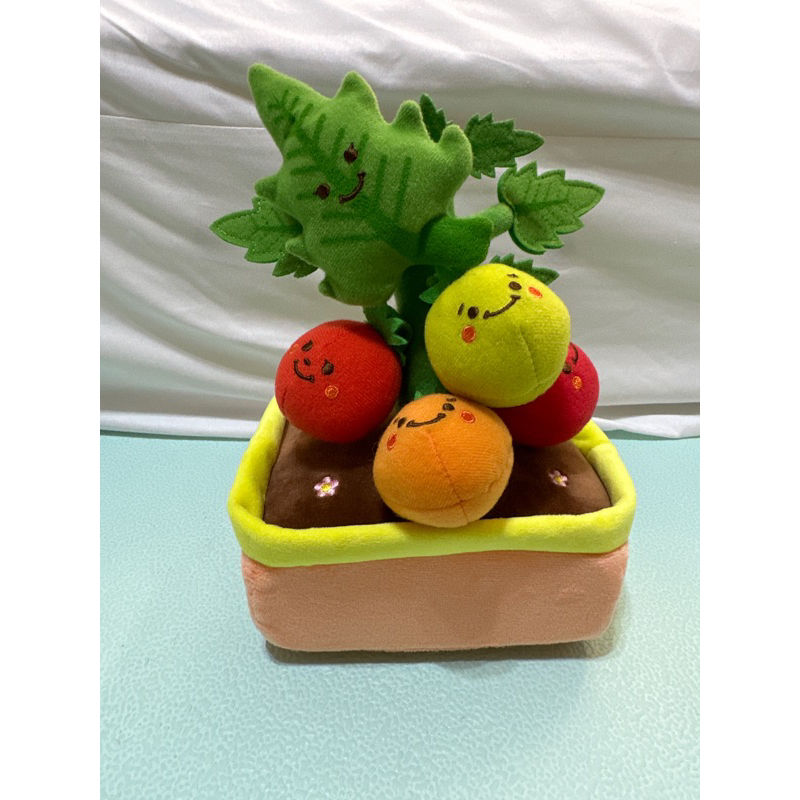 二手玩具 日本正版 eyeup 布玩 扮家家酒 植物 番茄 益智玩具 數字學習 大小排列