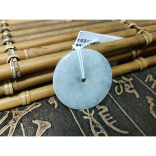 【禾賢行】翡翠A貨.緬甸玉.冰糯種平安扣/平安圓滿.手工精雕墬子.項鍊.玉珮.H24012900264