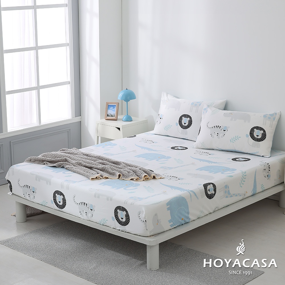 HOYACASA派對動物- 100%天絲床包枕套三件組 (單人/雙人/加大)