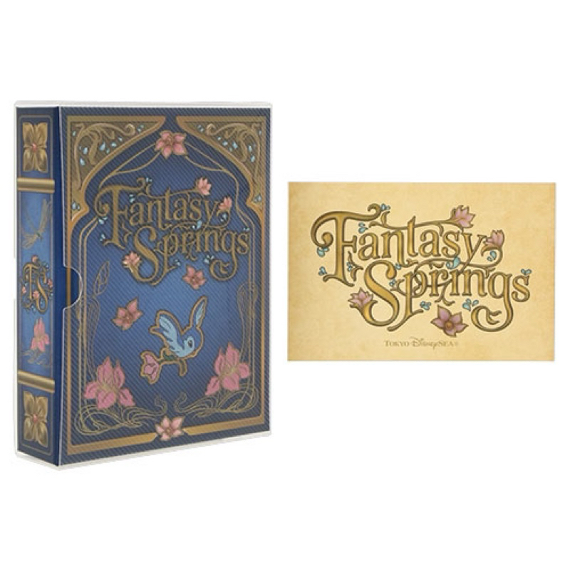 預購-東京迪士尼海洋Fantasy Springs系列字體圖案明信片+收集冊