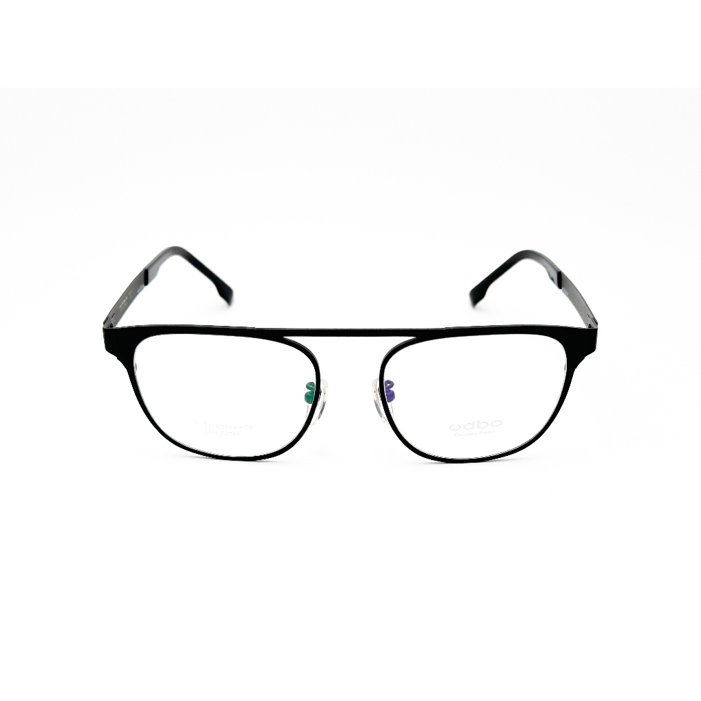 【全新特價】odbo 鈦金屬光學眼鏡鏡框 1772 C1 消光黑 輕量化無螺絲設計