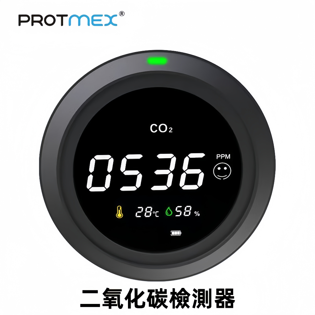 PROTMEX測小菲 二氧化碳溫濕度檢測儀 co2報警器 溫濕度檢測儀 PTH-5戶外露營家庭同用