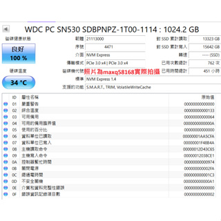 WD PC SN530 1TB PCIe NVMe M.2 威騰 SSD 4471