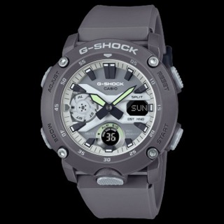 []錶子$行頭[] CASIO 卡西歐 G-SHOCK 時尚深灰 綠光系列運動雙顯腕錶-(GA-2000HD-8A)