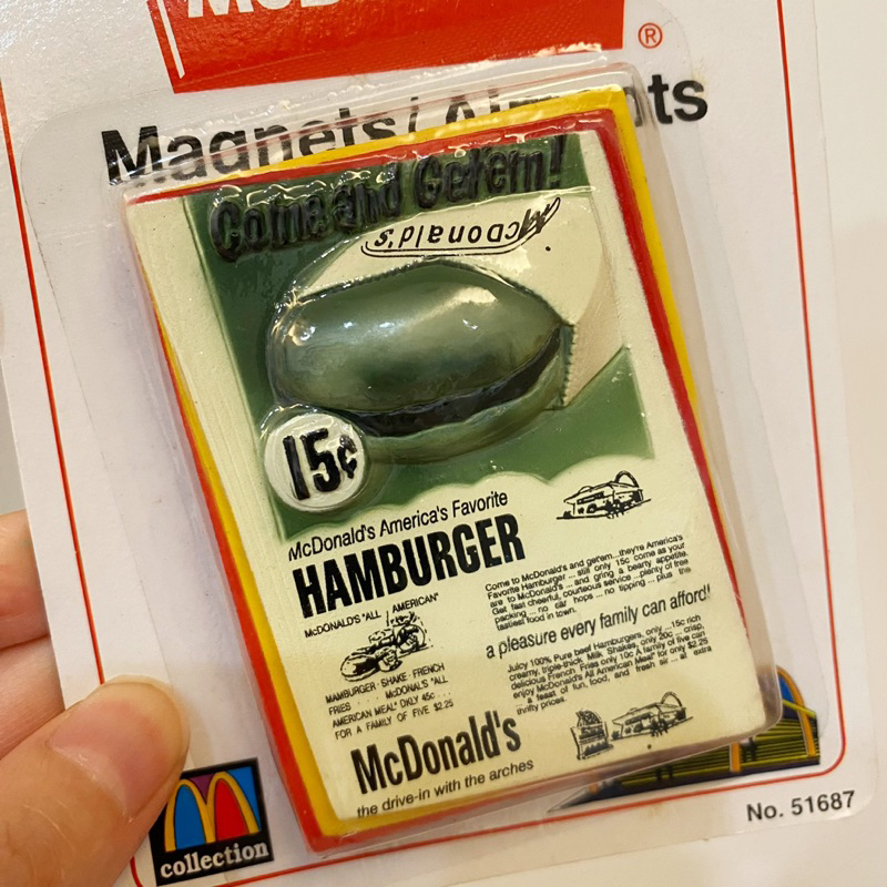全新麥當勞漢堡傳單造型磁鐵🍔🍔