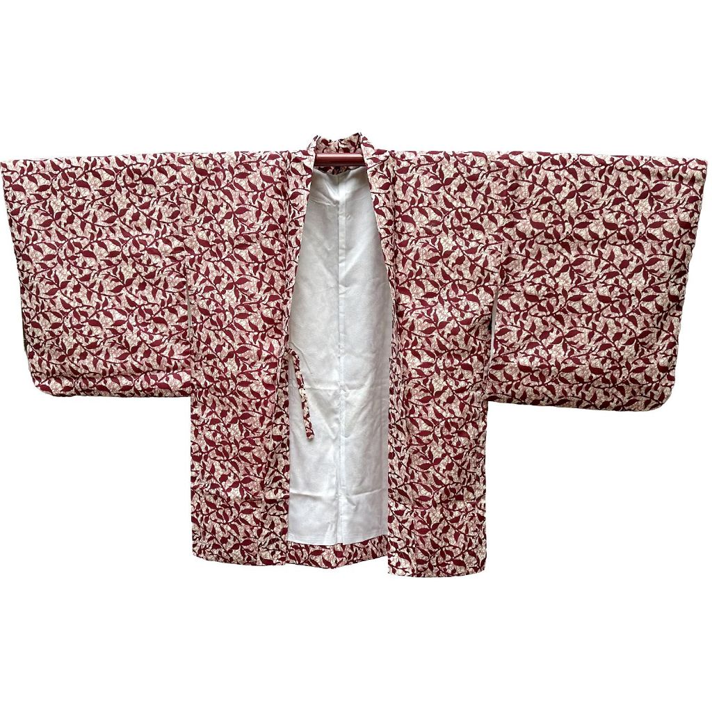 【茶】5-1307 日本和服 道中着 羽織短外套