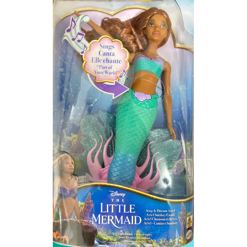 微盒損  娃娃新的  迪士尼 Ariel 愛麗兒 mermaid 小美人魚 真人版 電影版 會唱歌