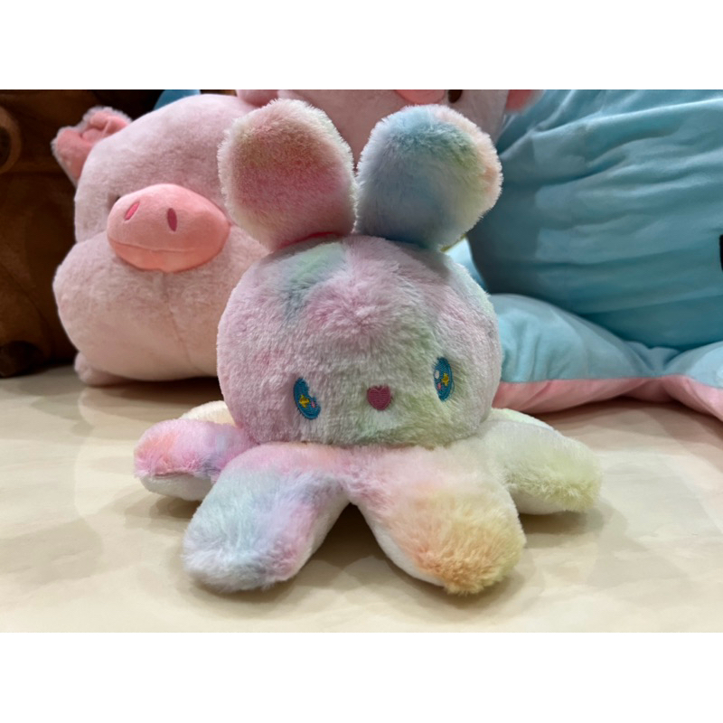 彩色 章魚兔 章魚 娃娃 棉花娃 兔子 漸層 機台 夾娃娃機 絨毛娃娃 玩具