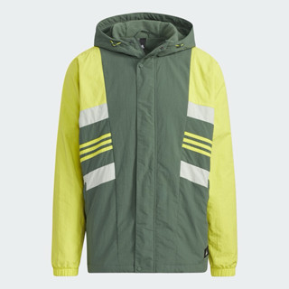 全新品 adidas 防風連帽 運動外套 綠色 男 H17983