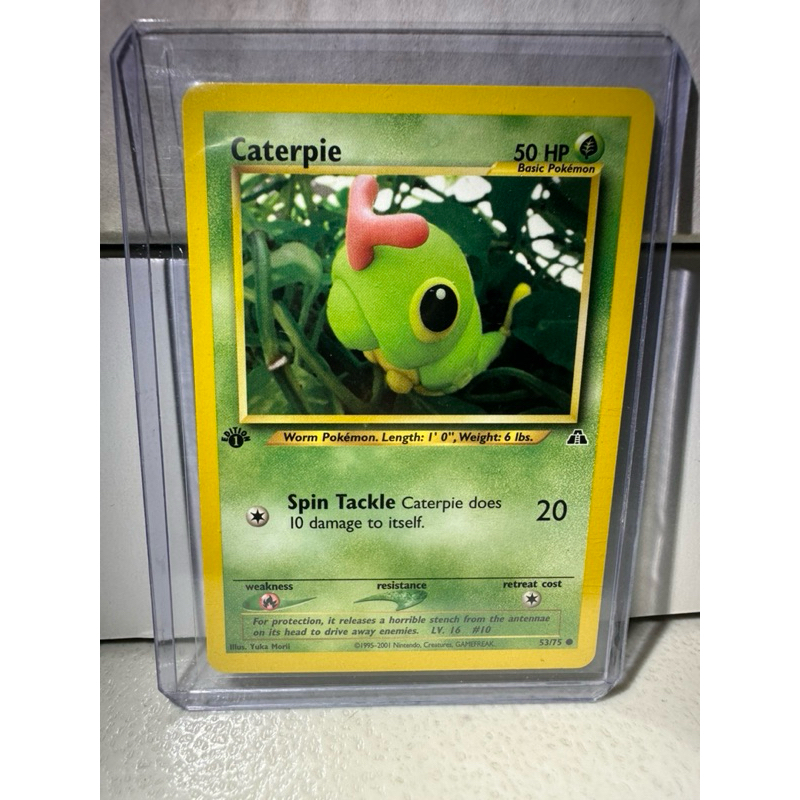 [阿旭收藏］2001 PTCG 寶可夢 pokemon neo 發現 初代 首刷 綠毛蟲 1st 53/75 非皮卡丘