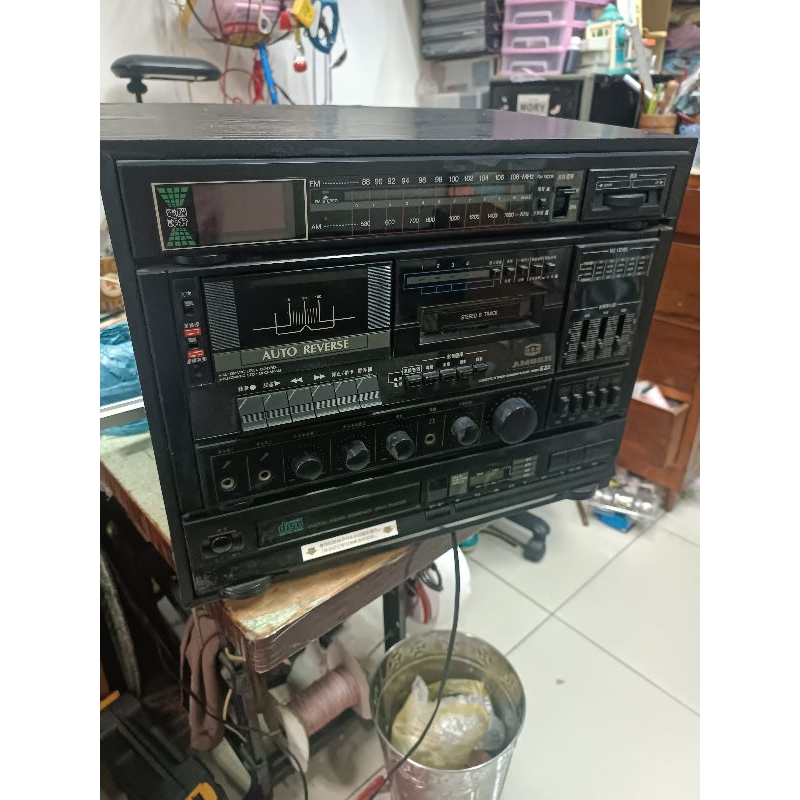早期愛美神卡拉ok收錄音機 需要維修整理 早期卡帶收錄音機