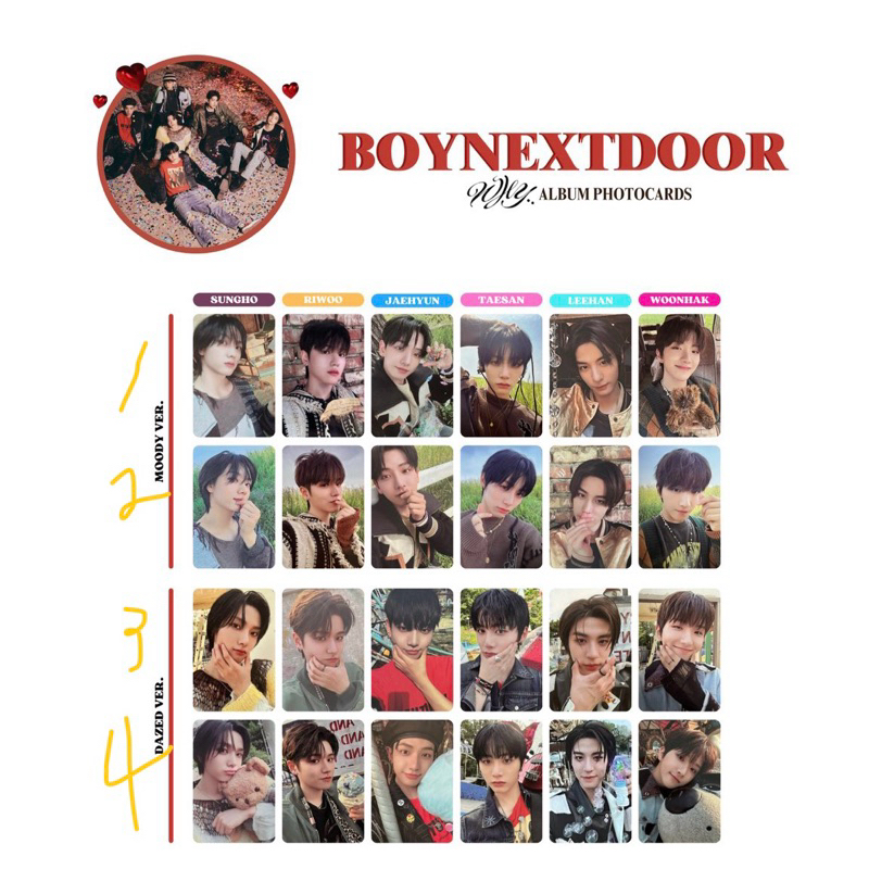 BOYNEXTDOOR WHY 專輯 小卡 專卡